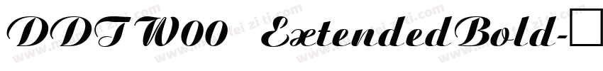 DDTW00 ExtendedBold字体转换